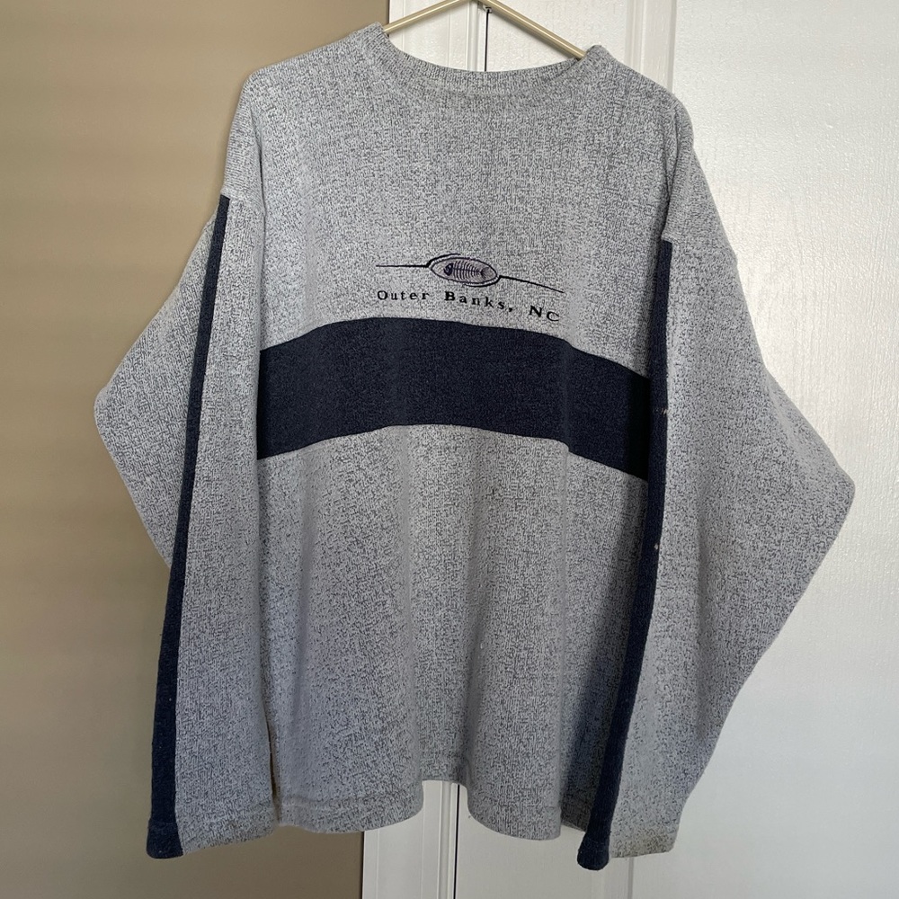 Vintage Gray and Black Sweatshirt